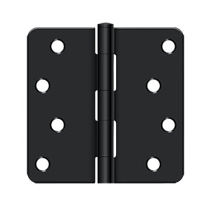 Deltana - Steel Hinges - 4" x 4" Residential Door Hinge 1/4" Radius Corner (Pairs)
