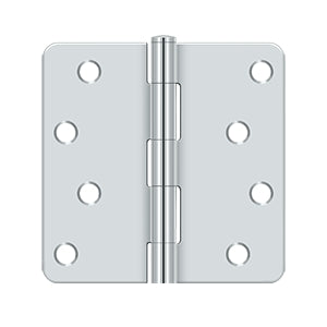 Deltana - Steel Hinges - 4" x 4" Residential Door Hinge 1/4" Radius Corner (Pairs)