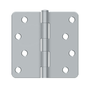 Deltana - Steel Hinges - 4" x 4" Residential Door Hinge 1/4" Radius Corner (Pairs)
