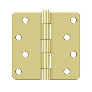 Deltana - Steel Hinges - 4" x 4" Residential Door Hinge 1/4" Radius Corner (Pairs)
