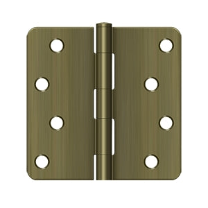 Deltana - Steel Hinges - 4" x 4" Residential Door Hinge 1/4" Radius Corner (Pairs)