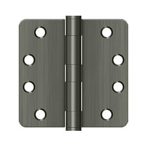 Deltana - Steel Hinges - 4" x 4" Heavy Duty Door Hinge 1/4" Radius Corner (Pairs)