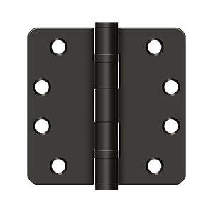 Deltana - Steel Hinges - 4" x 4" Heavy Duty Ball Bearing Door Hinge 1/4" Radius Corner (Pairs)