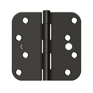 Deltana - Steel Hinges - 4" x 4" Residential Security Door Hinge 5/8" Radius Corner (Pairs)