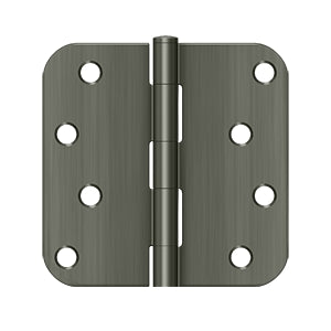 Deltana - Steel Hinges - 4" x 4" Residential Door Hinge 5/8" Radius Corner (Pairs)