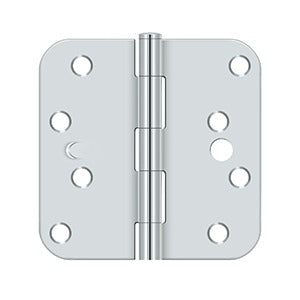 Deltana - Steel Hinges - 4" x 4" Residential Security Door Hinge 5/8" Radius Corner (Pairs)