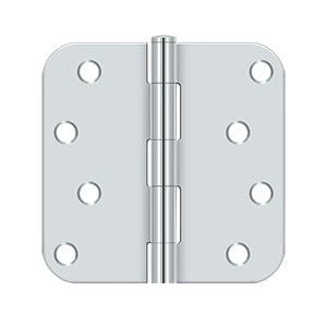 Deltana - Steel Hinges - 4" x 4" Residential Door Hinge 5/8" Radius Corner (Pairs)