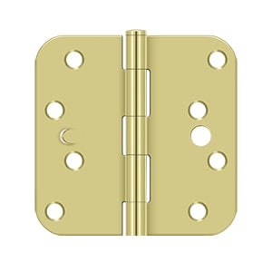 Deltana - Steel Hinges - 4" x 4" Residential Security Door Hinge 5/8" Radius Corner (Pairs)