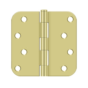 Deltana - Steel Hinges - 4" x 4" Residential Door Hinge 5/8" Radius Corner (Pairs)