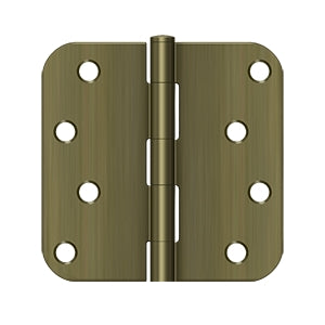 Deltana - Steel Hinges - 4" x 4" Residential Door Hinge 5/8" Radius Corner (Pairs)
