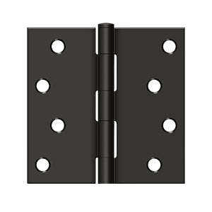 Deltana - Steel Hinges - 4" x 4" Residential Door Hinge Square Corner (Pairs)