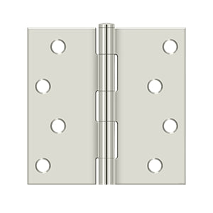 Deltana - Steel Hinges - 4" x 4" Residential Door Hinge Square Corner (Pairs)