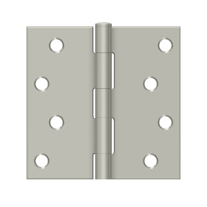 Deltana - Steel Hinges - 4" x 4" Residential Door Hinge Square Corner (Pairs)