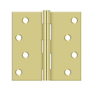 Deltana - Steel Hinges - 4" x 4" Residential Door Hinge Square Corner (Pairs)