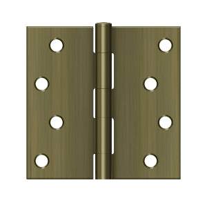 Deltana - Steel Hinges - 4" x 4" Residential Door Hinge Square Corner (Pairs)