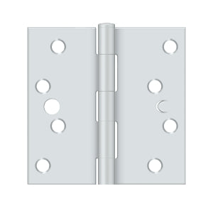 Deltana - Steel Hinges - 4" x 4" Residential Security Door Hinge Square Corner (Pairs)