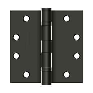 Deltana - Steel Hinges - 4-1/2" x 4-1/2" Heavy Duty Ball Bearing Door Hinge Square Corner (Pairs)