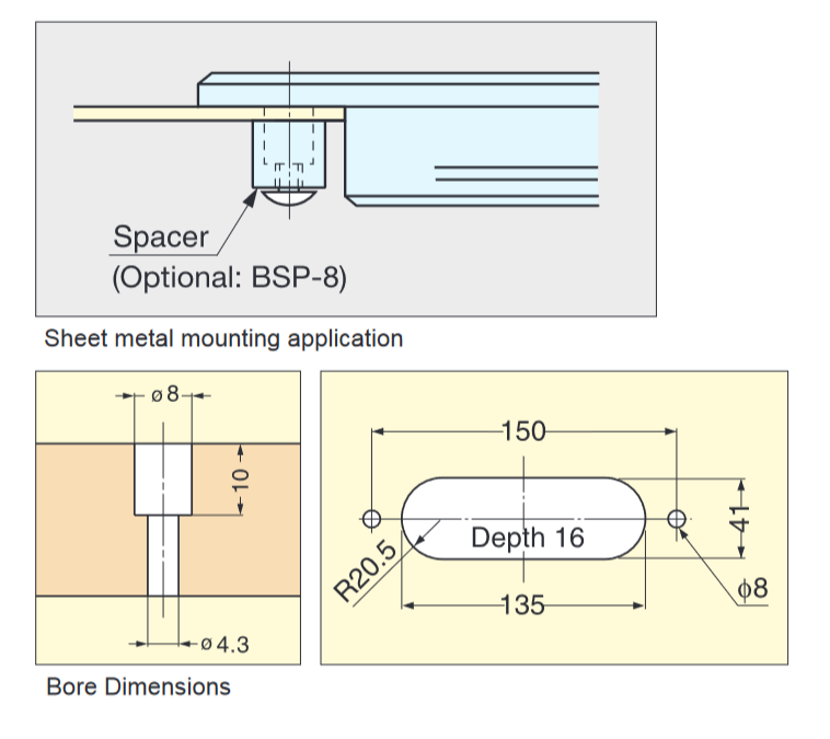 Sugatsune SD-160 Recessed Pull