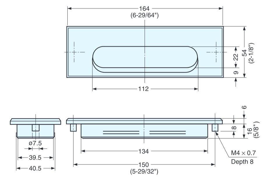 Sugatsune SD-160 Recessed Pull