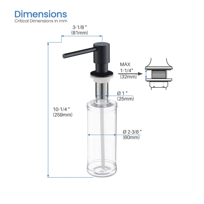 Casa Fixtures - Kitchen Accessories - Kitchen Soap Dispenser (SD-1)