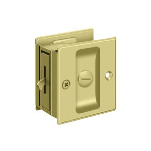Deltana - Pocket Door Locks - 2-1/2" x 2-3/4" Sliding Door Lock Privacy