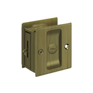 Deltana - Pocket Door Locks - 2-1/2" x 2-3/4" Sliding Door Lock Privacy