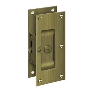 Deltana - Pocket Door Locks - 6" Decorative Sliding Door Lock Privacy
