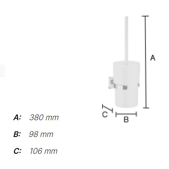 Smedbo - ICE Toilet Brush incl. Container, Polished Chrome - OK333P