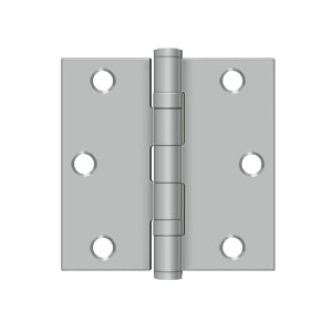 Deltana - Stainless Steel Hinges - 3-1/2" x 3-1/2" Residential Ball Bearing Door Hinge Square Corner (Pairs)