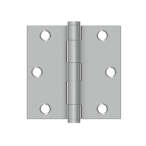 Deltana - Stainless Steel Hinges - 3-1/2" x 3-1/2" Residential Door Hinge Square Corner (Pairs)