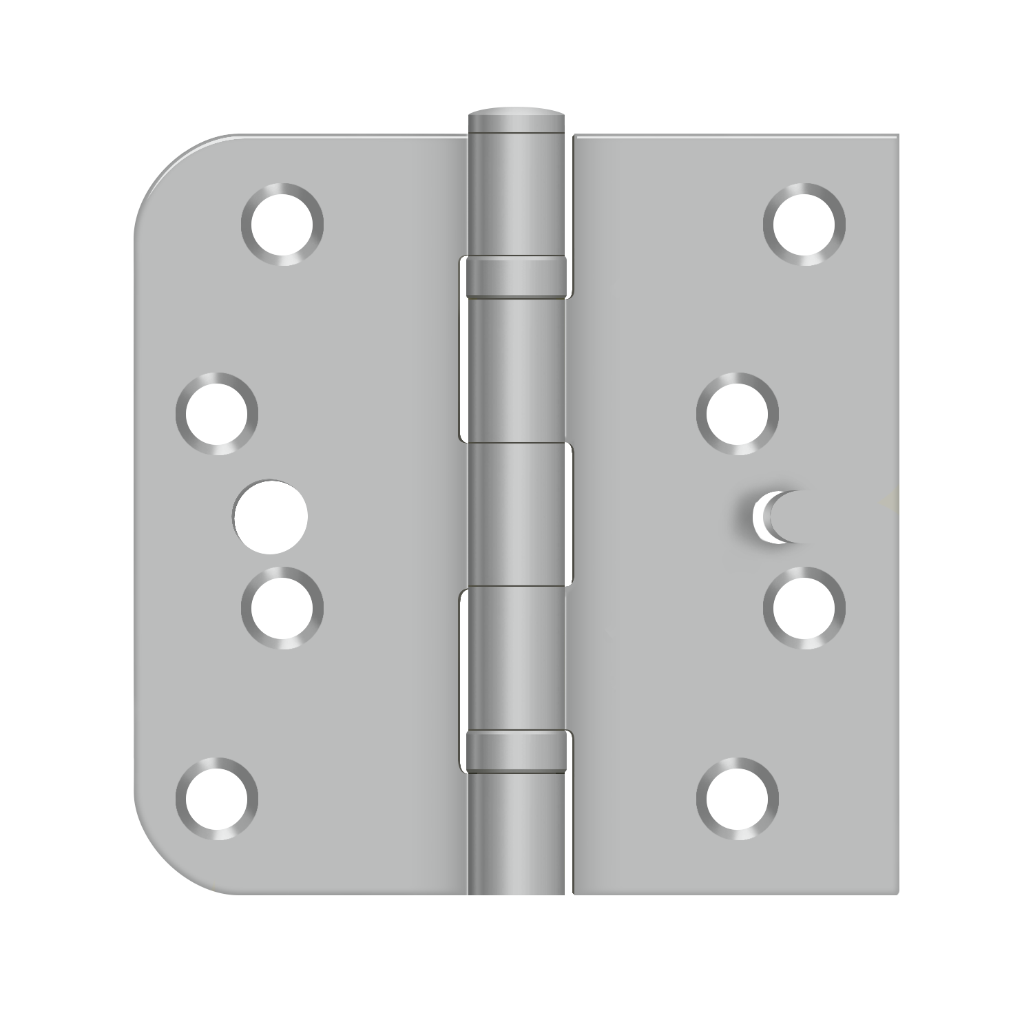 Deltana - Stainless Steel Hinges - 4" x 4" Residential Security Ball Bearing Door Hinge 5/8" Radius & Square Corner (Pairs)