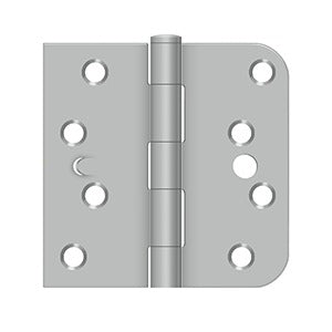 Deltana - Stainless Steel Hinges - 4" x 4" Residential Security Door Hinge 5/8" Radius & Square Corner (Pairs)