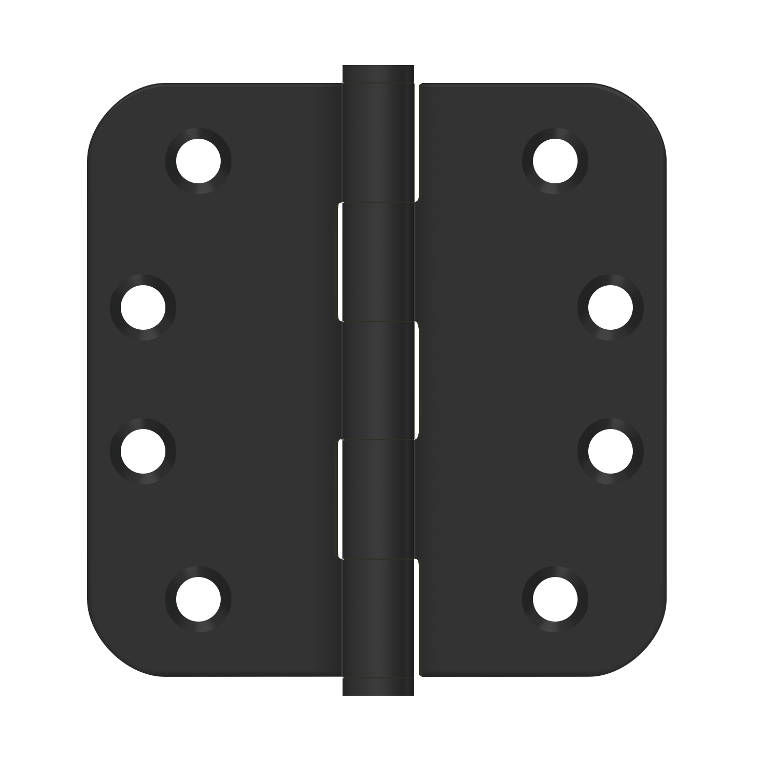 Deltana - Stainless Steel Hinges - 4" x 4" Residential Door Hinge 5/8" Radius Corner (Pairs)