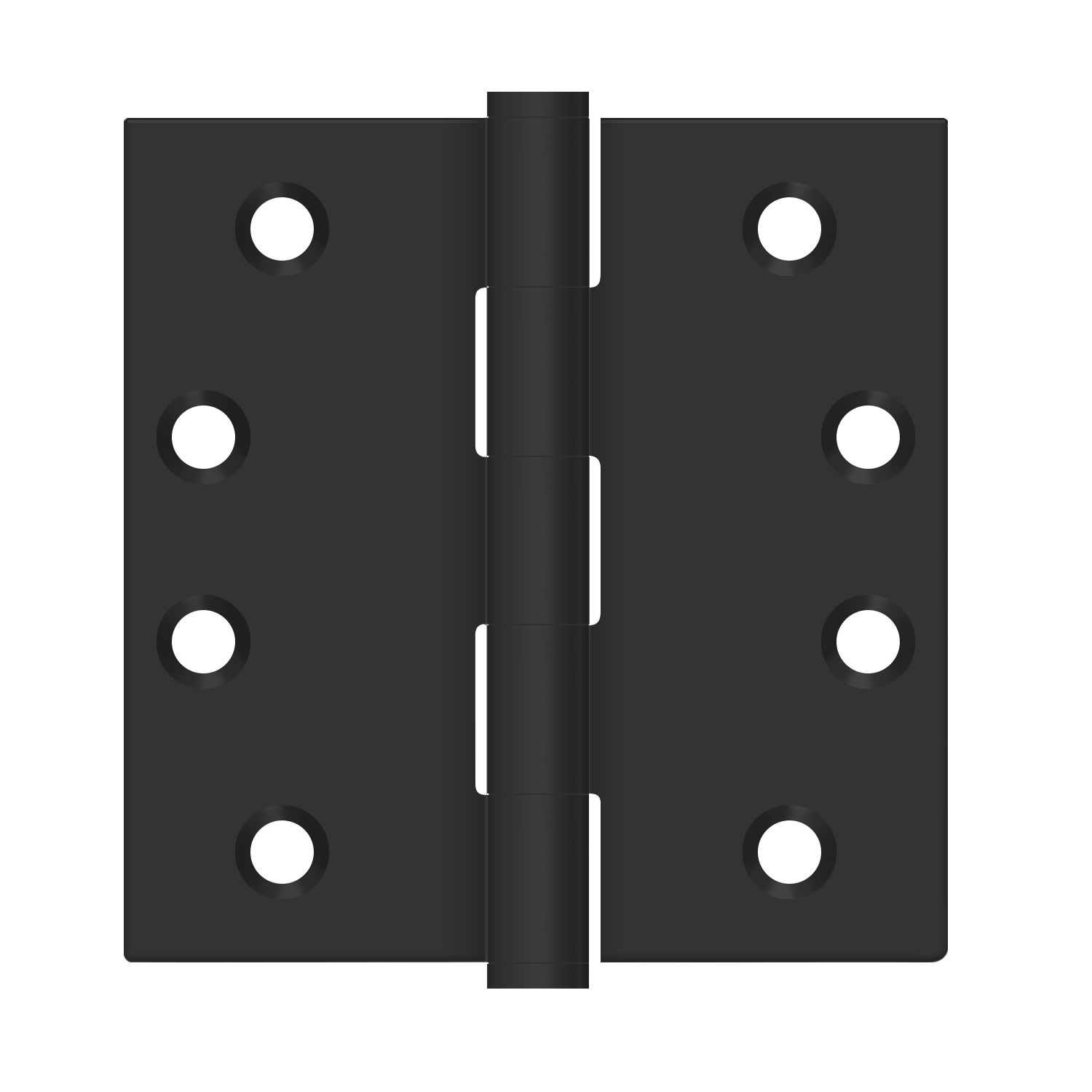 Deltana - Stainless Steel Hinges - 4" x 4" Residential Door Hinge Square Corner (Pairs)