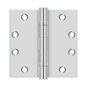 Deltana - Stainless Steel Hinges - 4-1/2" x 4-1/2" Ball Bearing Door Hinge Square Corner (Pairs)