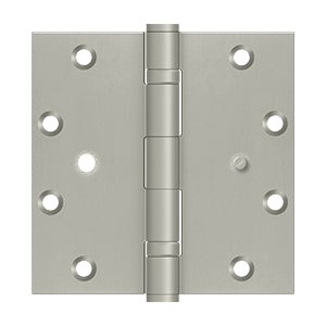 Deltana - Stainless Steel Hinges - 5" x 5" Heavy Duty Security Ball Bearing Door Hinge Square Corner (Pairs)