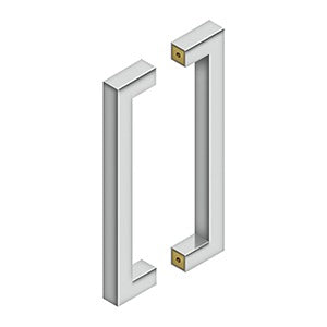 Deltana - Modern Door Pulls - 12" Contemporary Door Pull (Back-To-Back)