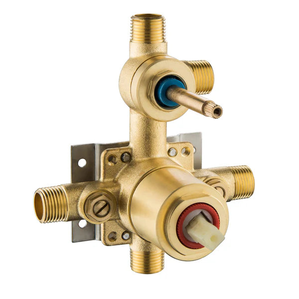 Casa Fixtures - Rough-in Valves - 3 Function Pressure Balance Shower System Rough-in Valve with Cartridge (SV1-3)