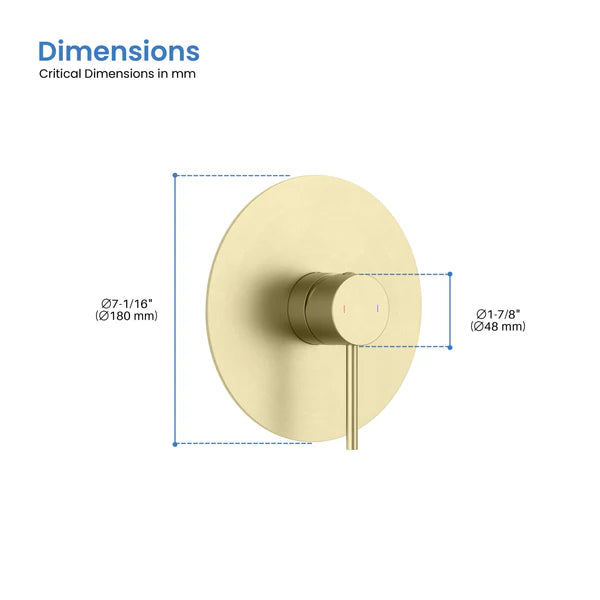 Casa Fixtures - Valve Trim Plate - Halo Single Function Rough-in Valve Trim Plate (SVT1-1)