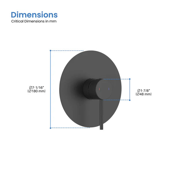 Casa Fixtures - Valve Trim Plate - Halo Single Function Rough-in Valve Trim Plate (SVT1-1)
