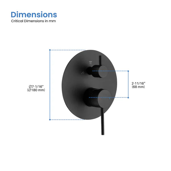 Casa Fixtures - Valve Trim Plate - Halo 2 Function Rough-in Valve Trim Plate (SVT1-2)
