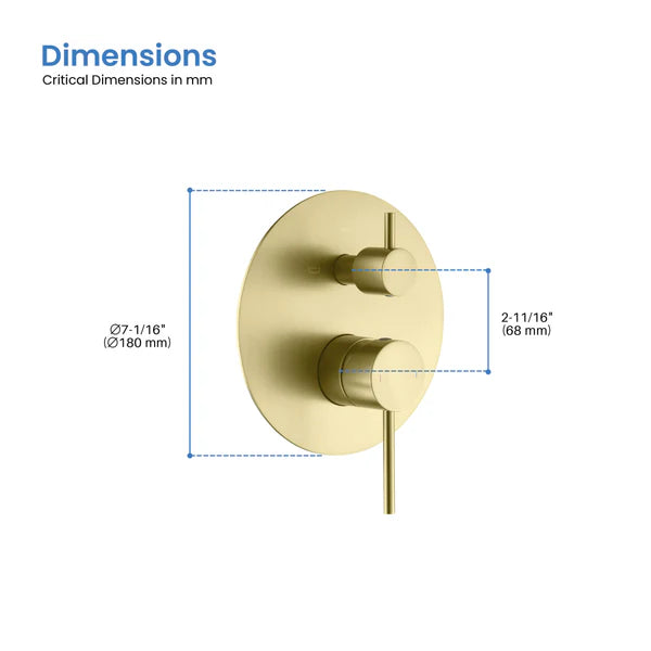 Casa Fixtures - Valve Trim Plate - Halo 3 Function Rough-in Valve Trim Plate (SVT1-3)