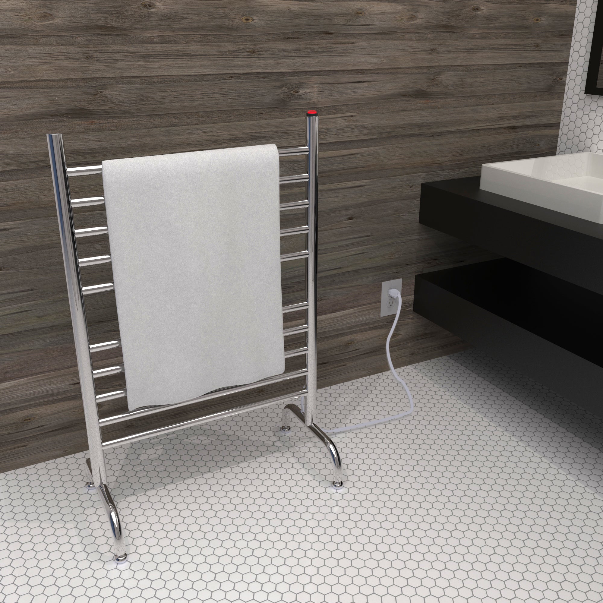 Amba - Solo Collection - Model Solo 24" Freestanding Towel Warmer