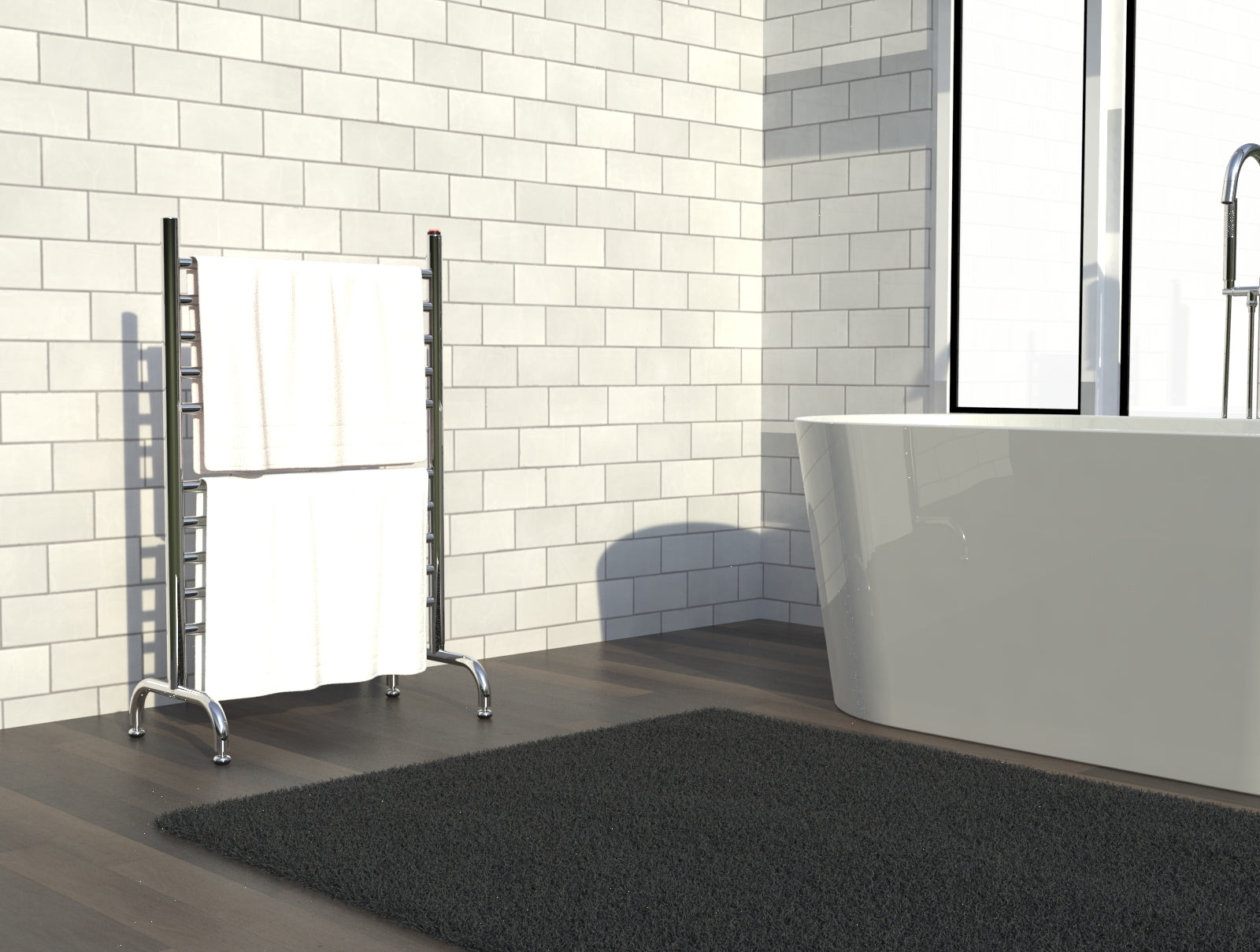 Amba - Solo Collection - Model Solo 24" Freestanding Towel Warmer