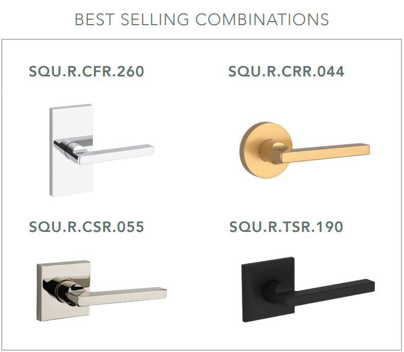 Baldwin - Reserve Collection - Interior Levers - Square Door Lever (Full Dummy)