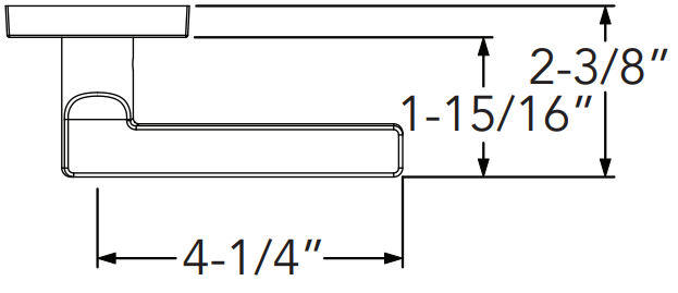 Baldwin - Reserve Collection - Interior Levers - Square Door Lever (Passage)