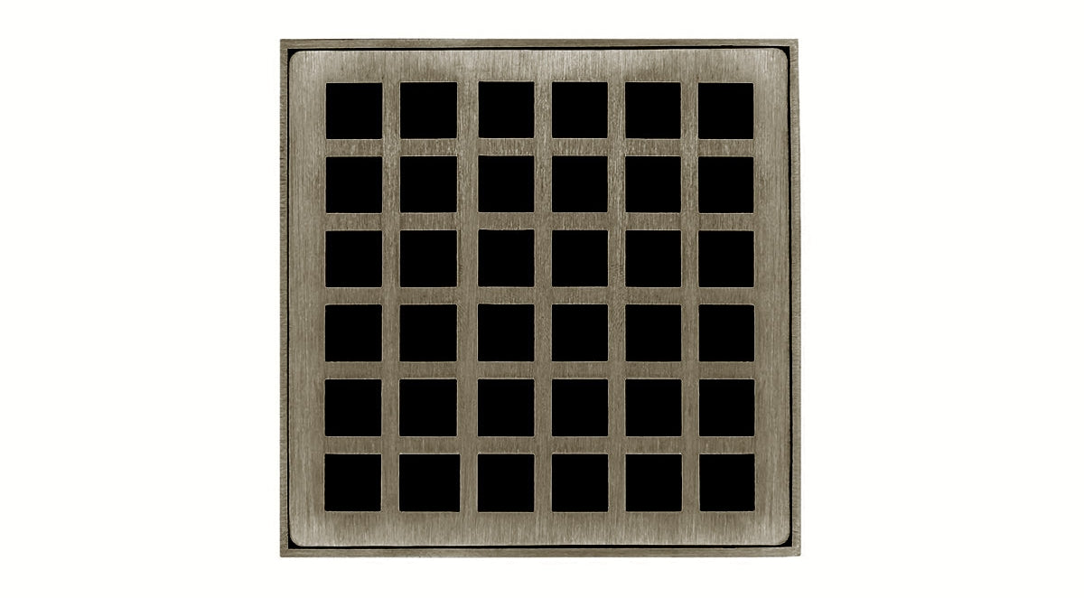 Infinity Drain - 4" x 4" Square Center Drain - QD 4 Squares Series Drain (Complete Kit)
