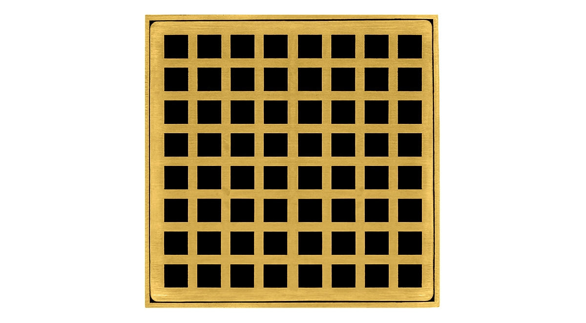 Infinity Drain - 5" x 5" Square Center Drain - QD 5 High Flow Squares Series Drain (Complete Kit)