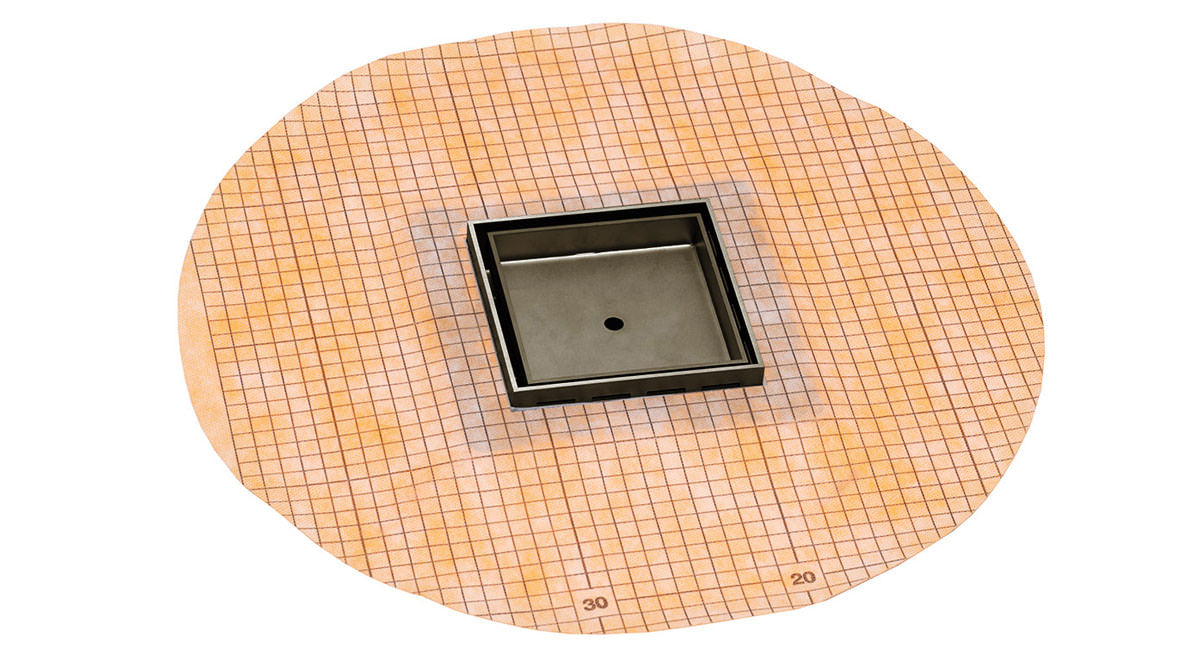 Infinity Drain - 5" x 5" Square Center Drain - TDFS 5 Tile Series Drain w/ Schluter-KERDI (Complete Kit)