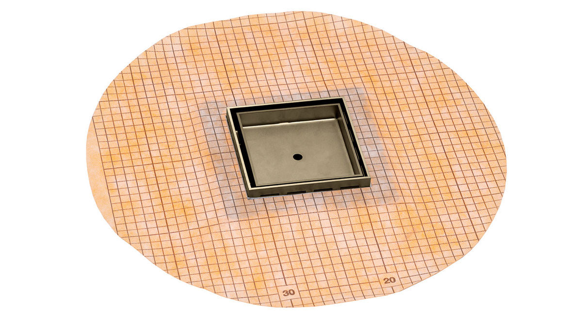 Infinity Drain - 5" x 5" Square Center Drain - TDFS 5 Tile Series Drain w/ Schluter-KERDI (Complete Kit)
